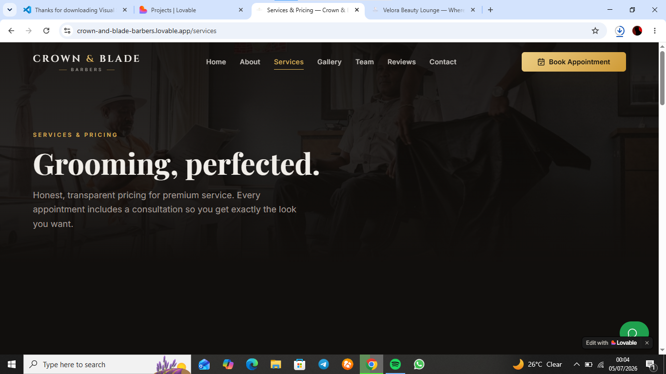 Crown & Blade Barbers — screenshot 3