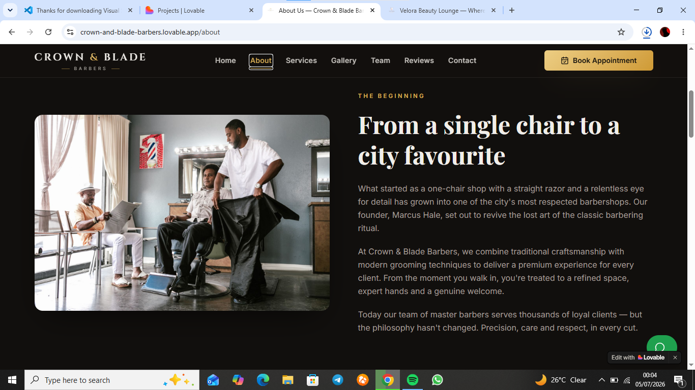 Crown & Blade Barbers — screenshot 2