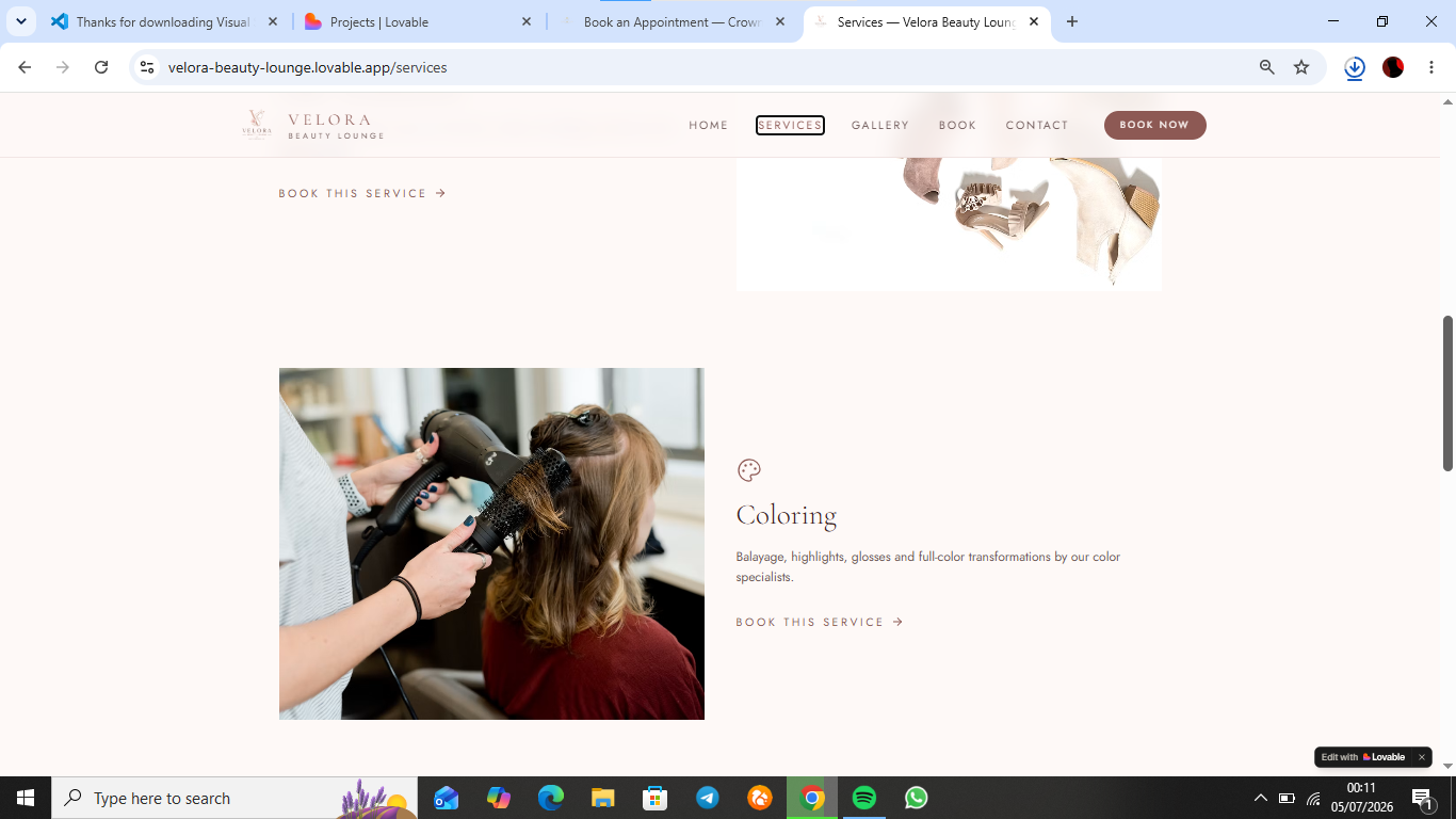 Velora Beauty Lounge — screenshot 2